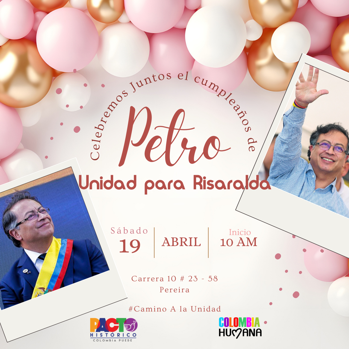 Cumpleaños de Gustavo Petro